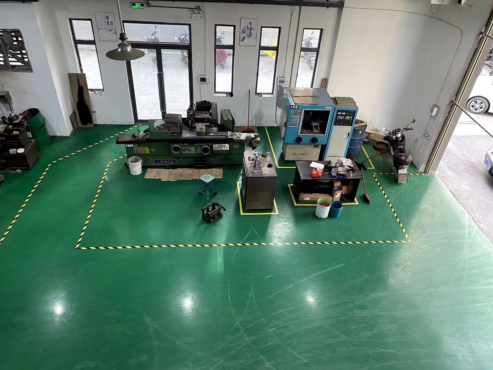 Production equipment from above