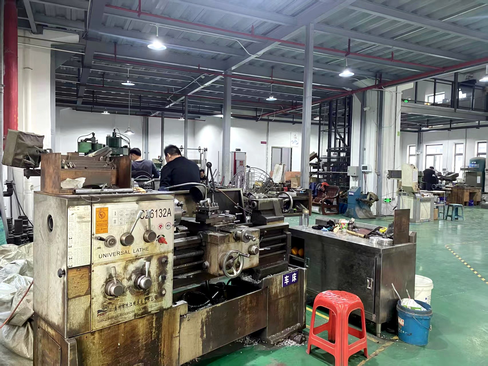 Machining and lathe production area