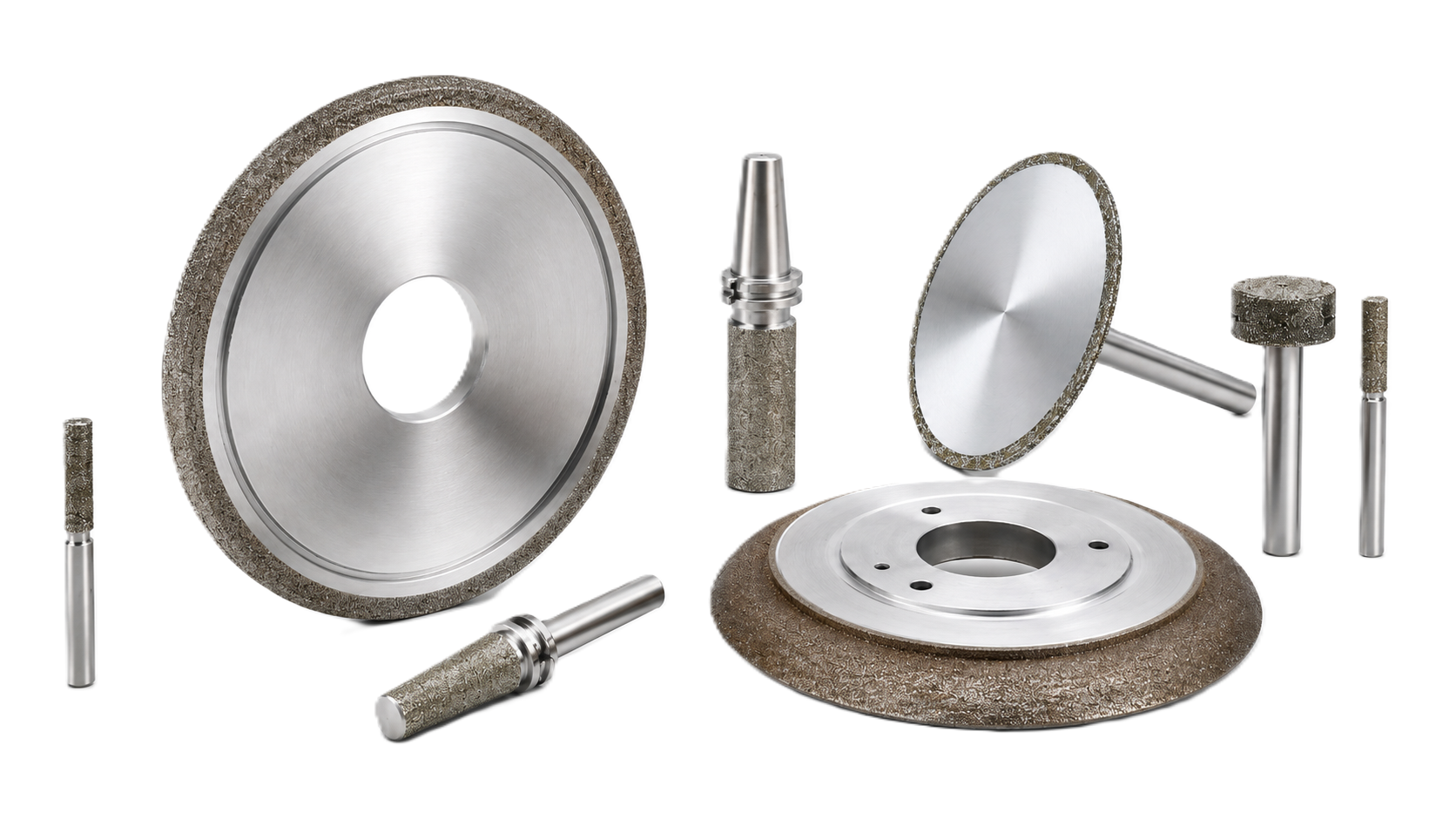 Custom diamond grinding wheels in multiple sizes and profiles